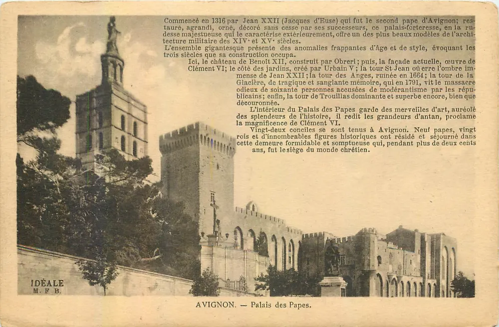 Avignon — Palácio dos Papas. — Editor IDEALE M.F.B. - Frente