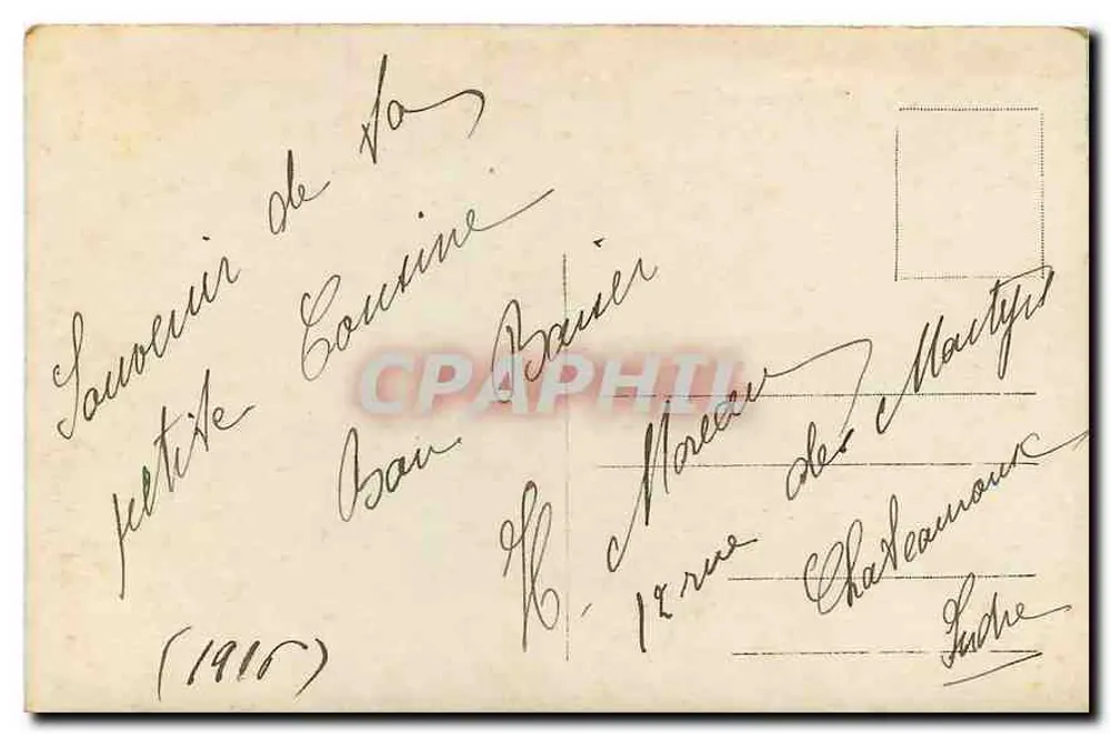 Jovem mulher — paisagem — G. Gaimard, 1916 - Verso