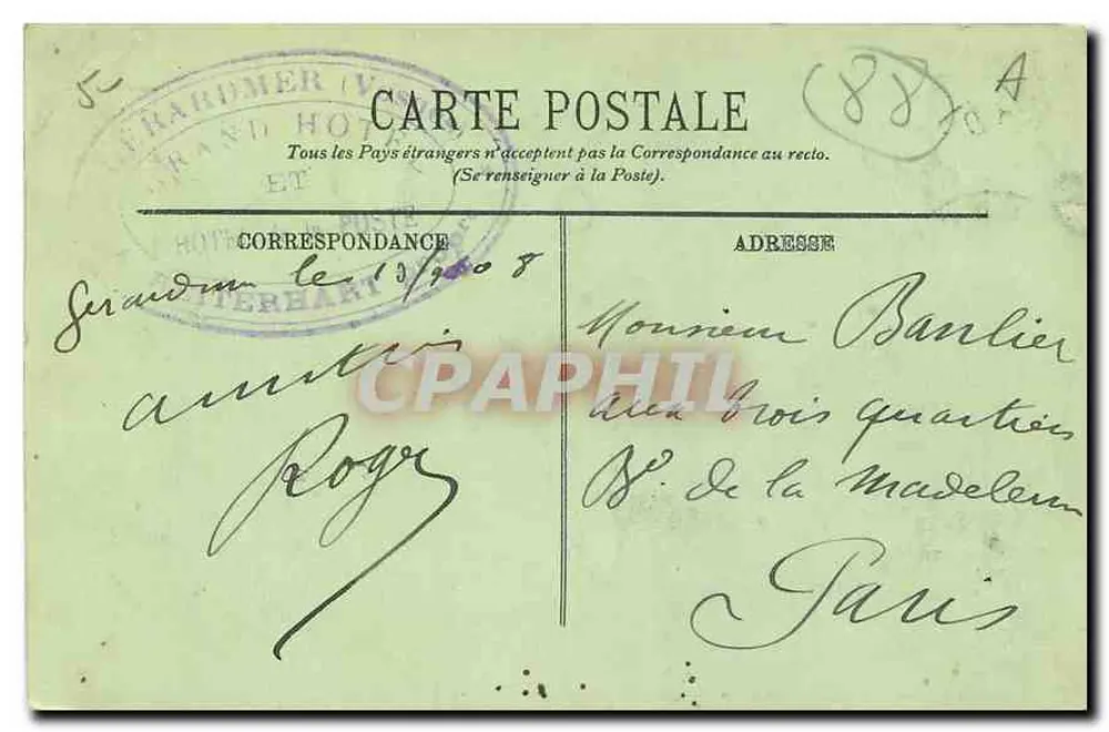 Gérardmer — View of the Lake — LL. no. 51 - Back