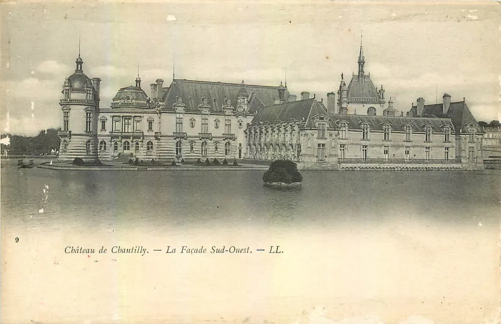 Castelo de Chantilly — A Fachaça Sudoeste — LL. - Frente