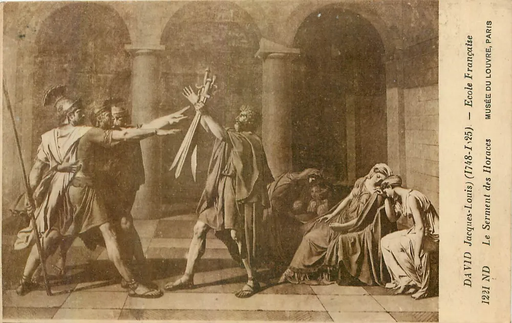 Der Eid der Horatier — Jacques-Louis David (1748-1825) — Musée du Louvre, Paris - Vorderseite