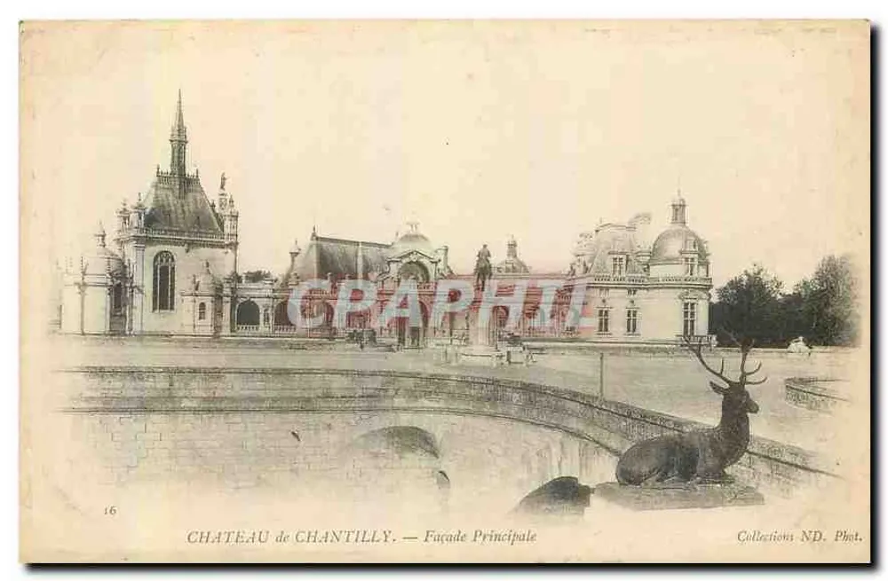 Castelo de Chantilly — Fachaça Principal — Coleções ND. Fot. n°16 - Frente