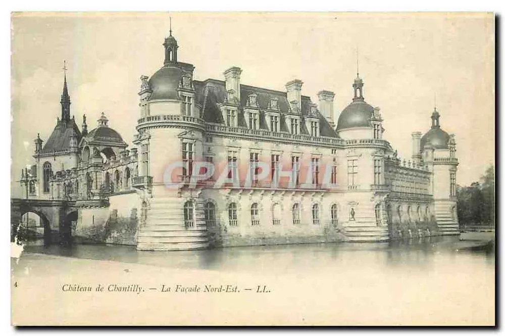 Castelo de Chantilly — A Facha Norte-Leste — L.L. - Frente