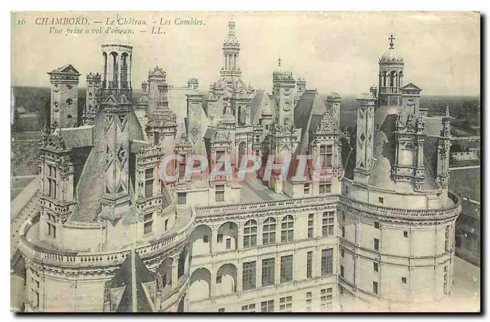 Chambord — Das Schloss — Die Dächer. Luftaufnahme. — LL. — Nr. 16 - Vorderseite