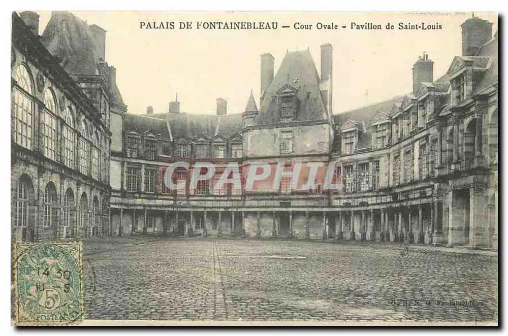 Schloss Fontainebleau — Ovaler Hof — Pavillon Saint-Louis — O.U.X.G. Fontainebleau - Vorderseite