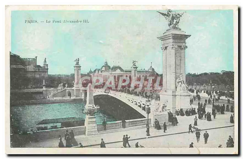 Paris — O Ponte Alexandre III — editor não visível - Frente