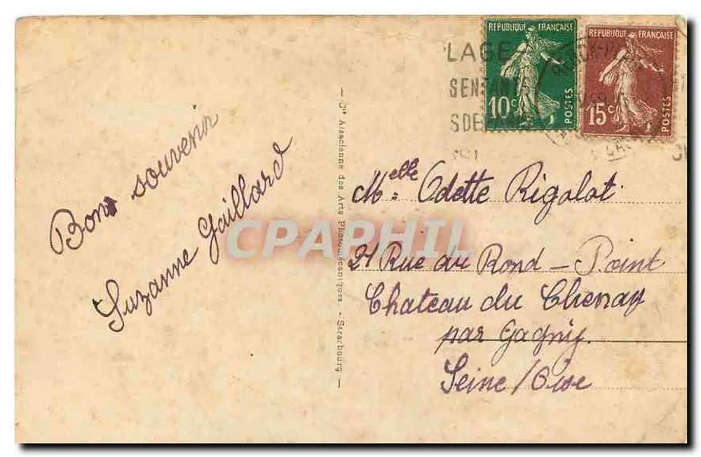 Berck-Plage - Hotel « Cottage des Dunes » — n° 106 - Verso