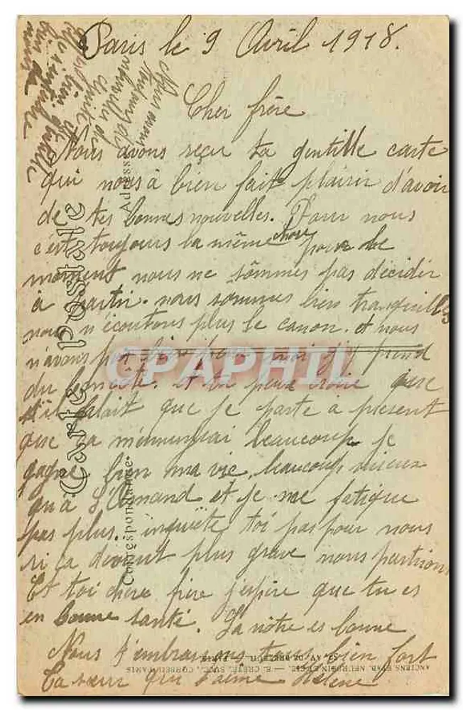 Paris — Place Denfert-Rochereau, le Lion de Belfort, par A. Bartholdi - Verso