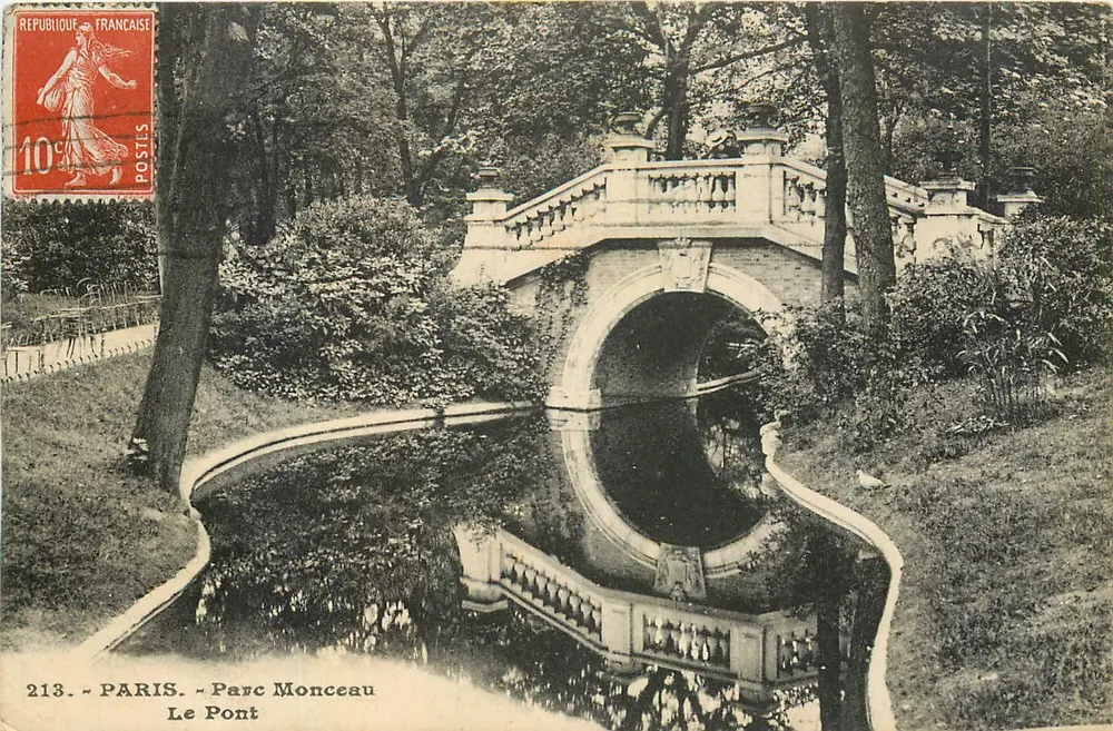 Paris - Parc Monceau - O Ponte — editor desconhecido, n° 213 - Frente