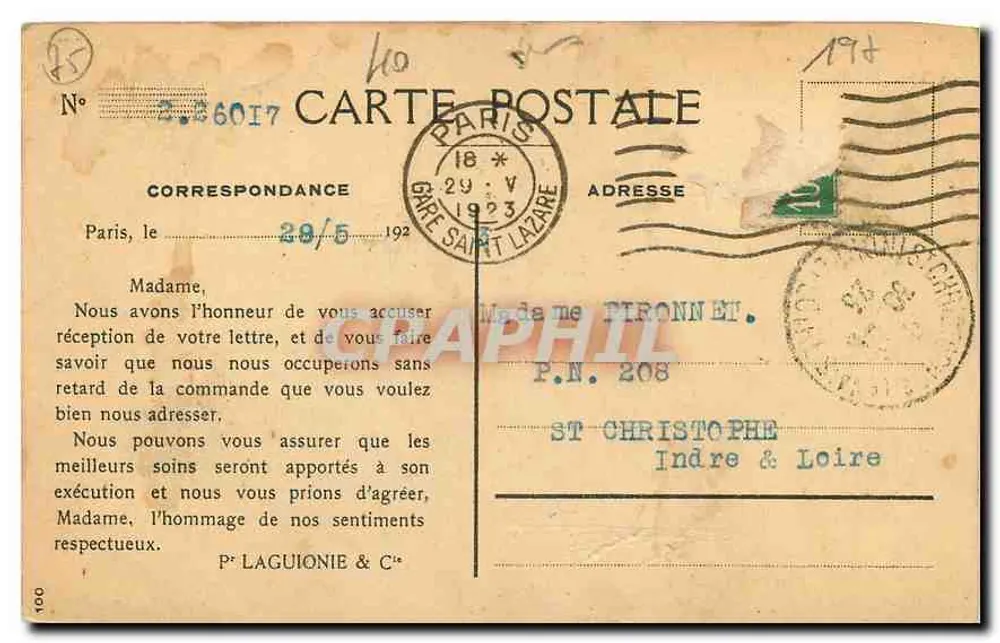 Grands Magasins du Printemps - Paris - (Anciens Magasins) — Außenansicht — Verlag nicht identifizierbar - Rückseite