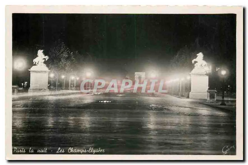 Paris à noite - Les Champs-Élysées — Garry - Frente