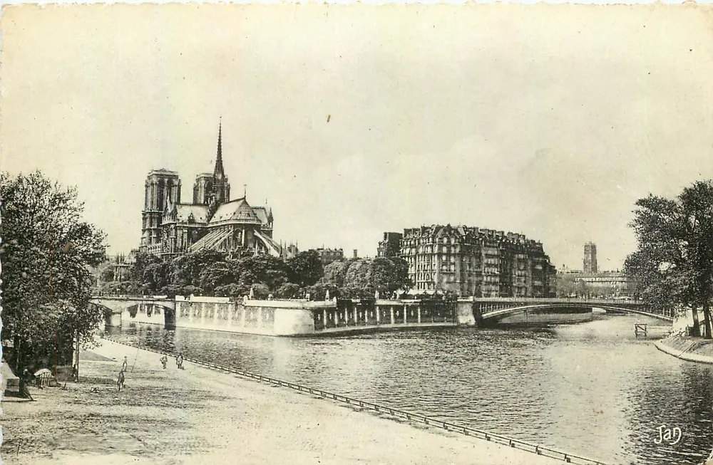 Notre-Dame di Parigi — vista dalla Senna — Jan - Recto