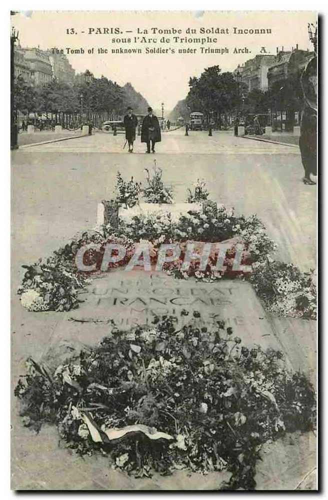 Paris — La Tombe du Soldat Inconnu sous l'Arc de Triomphe — Éditeur A. Lecoute, Paris - Recto
