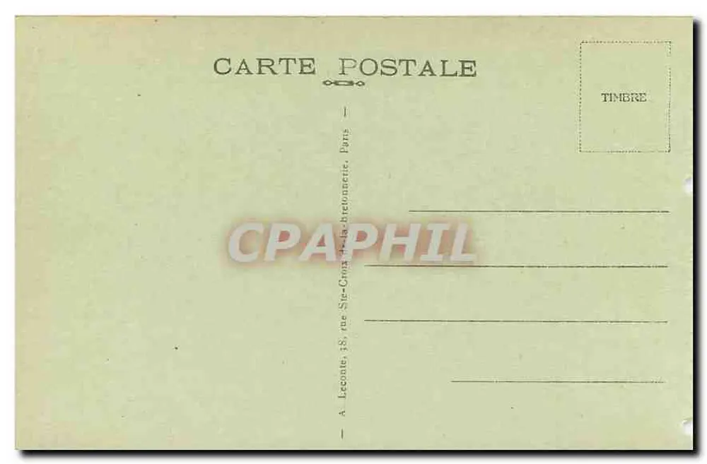 Paris — La Tombe du Soldat Inconnu sous l'Arc de Triomphe — Éditeur A. Lecoute, Paris - Verso