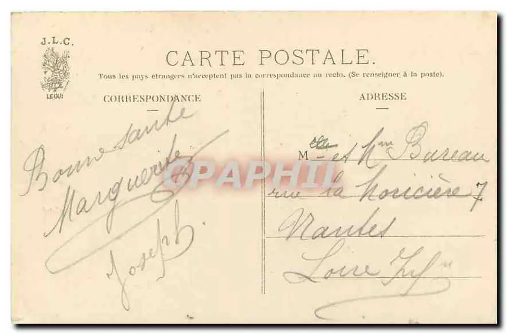 Paris — Chambre des Députés, Place du Palais-Bourbon — J.L.C. n°74 - Verso