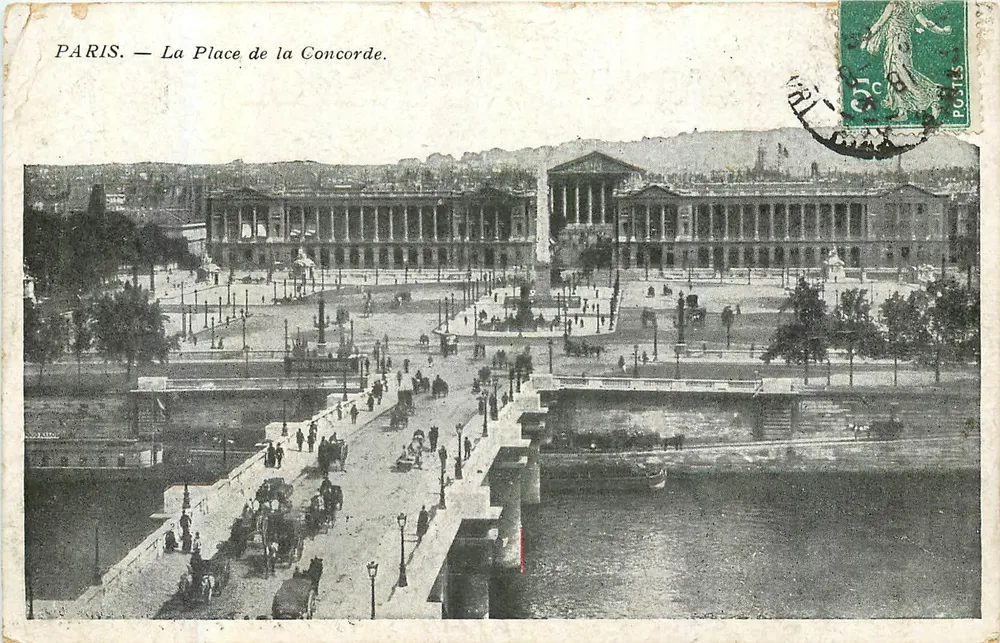 Paris — A Praça da Concórdia — Editor não identificado - Frente