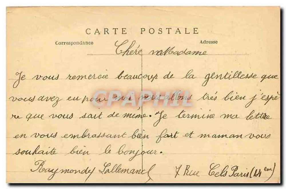 Rond-Point dos Campos-Élisée — vista com o café Le Figaro — F.F. Paris n°29 - Verso
