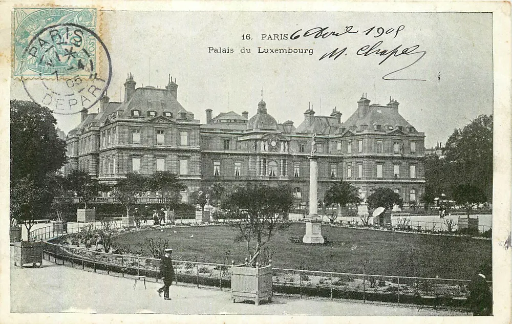 Palace of Luxembourg — Paris — unknown publisher, No. 16 - Front