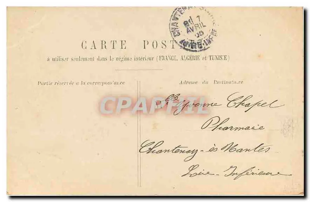 Palace of Luxembourg — Paris — unknown publisher, No. 16 - Back