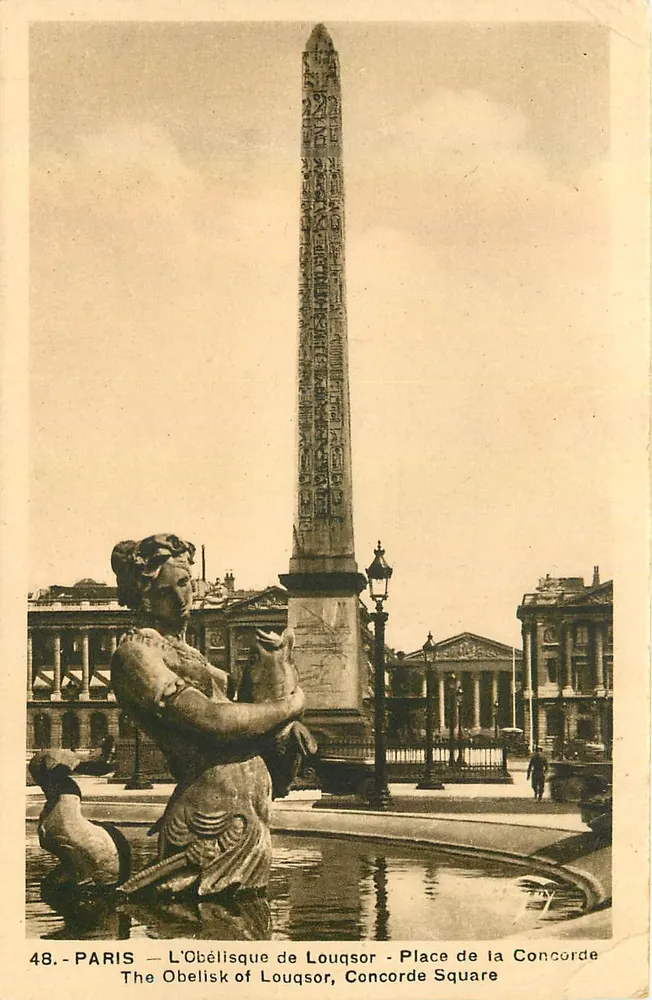 L'Obélisque de Louqsor — Place de la Concorde — n° 48 - Recto