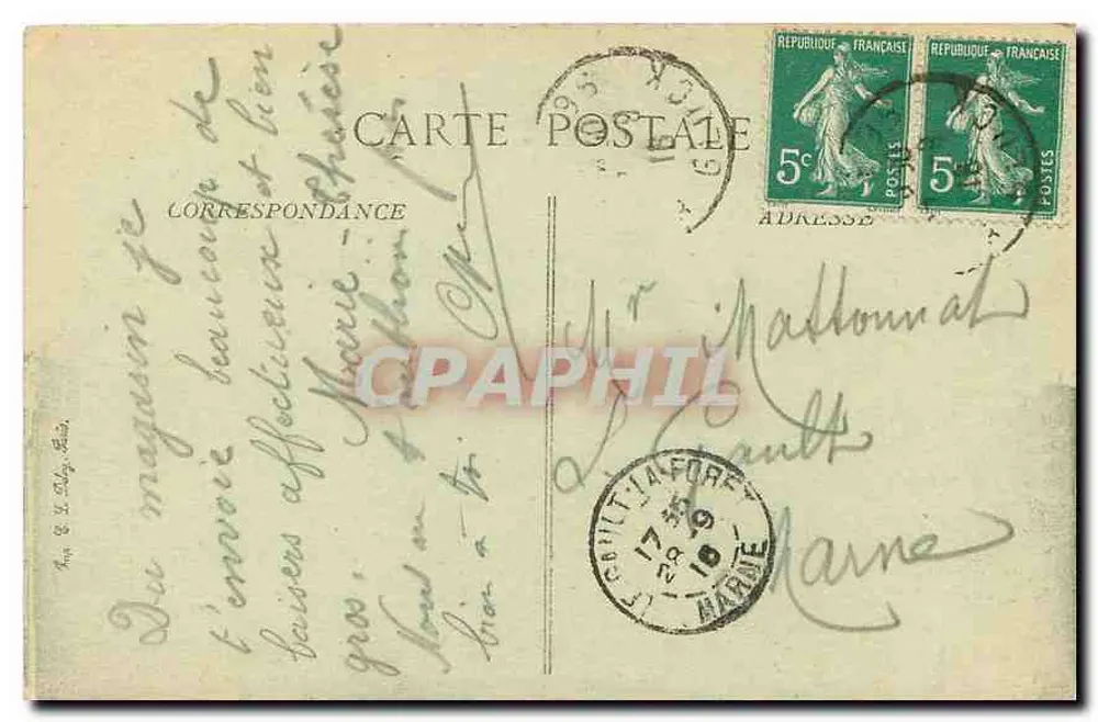 Paris — Piazza e Igreja da Trindade — Editor anônimo, n° 4320 - Verso