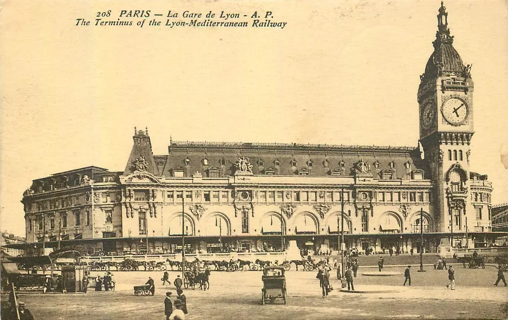 Paris — A Gare de Lyon — A.P. — O Terminal da Linha de Lyon-Mediterrâneo - Frente