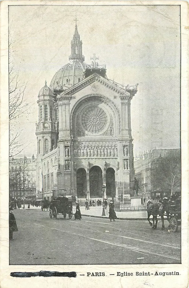 Paris — Igreja de São Agostinho — Editor não identificado, número de série não visível - Frente