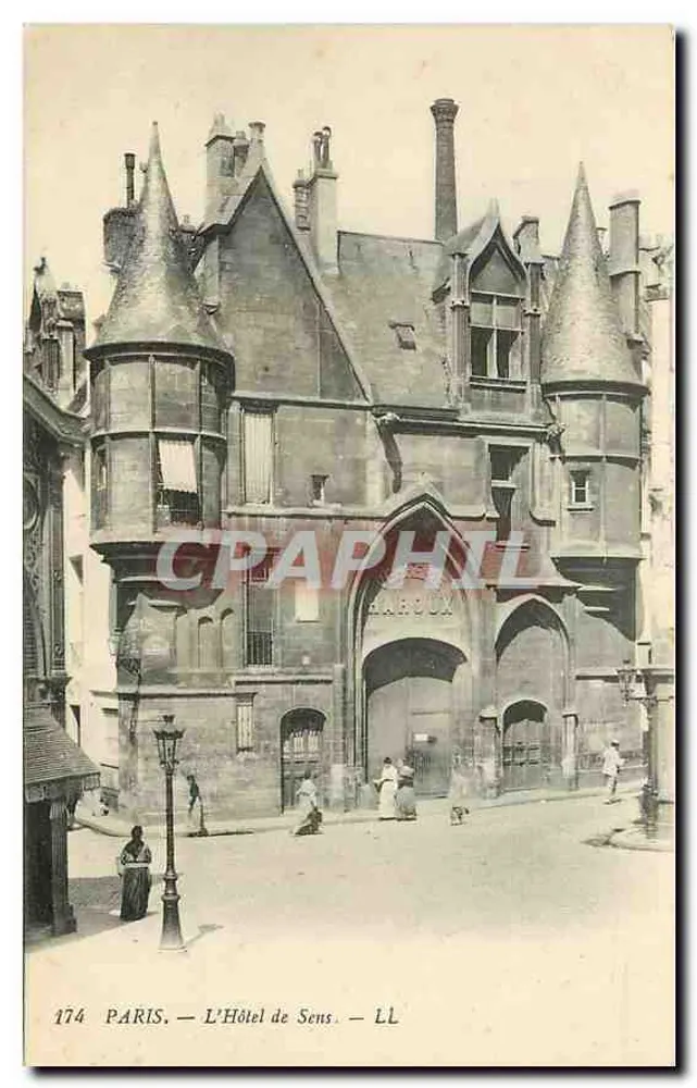 Paris — O Hotel de Sens — editor Maroux, n° 174 - Frente