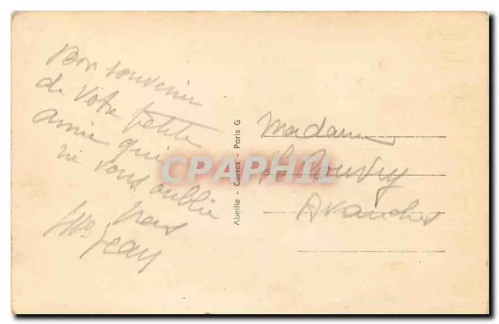 Paris — O Hotel de Ville — A. C. 63 - Verso