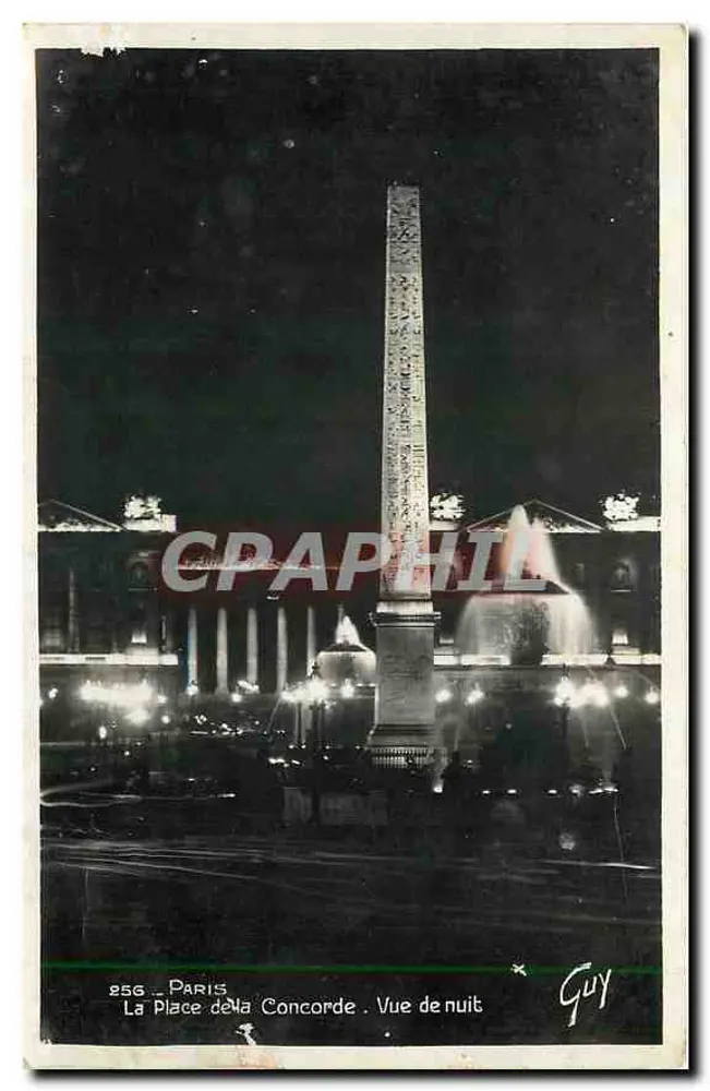 La Place de la Concorde — Vue de nuit — Guy, n° 856 - Recto