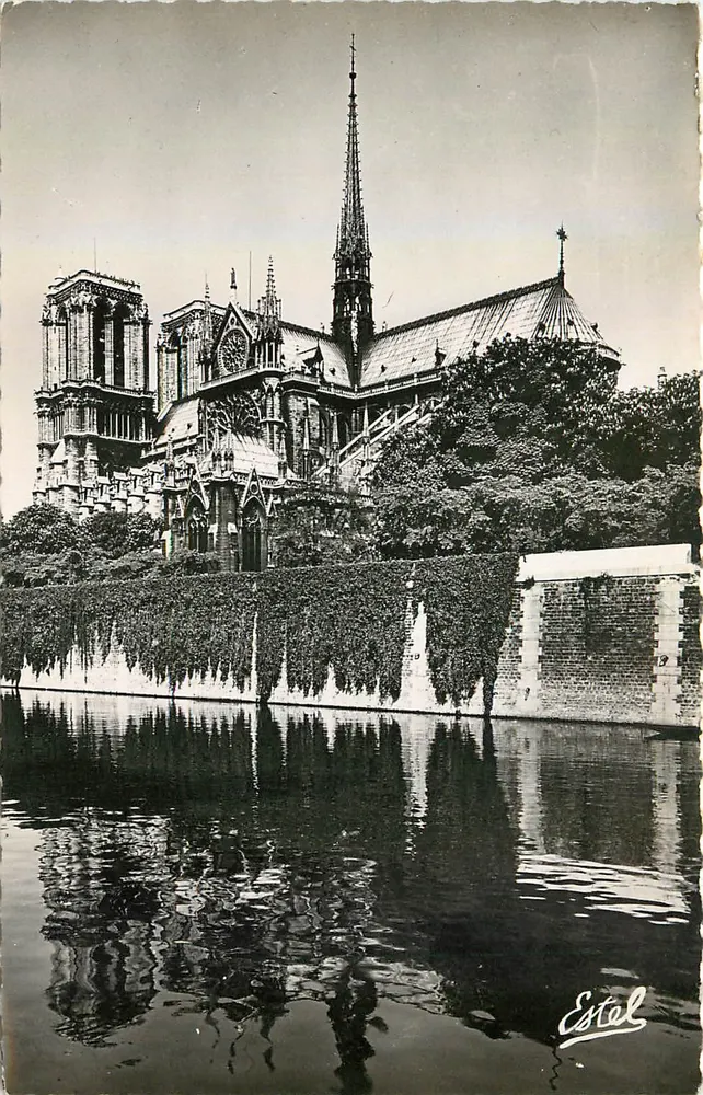 Notre-Dame de Paris — Ansicht am Ufer der Seine — Estol - Vorderseite