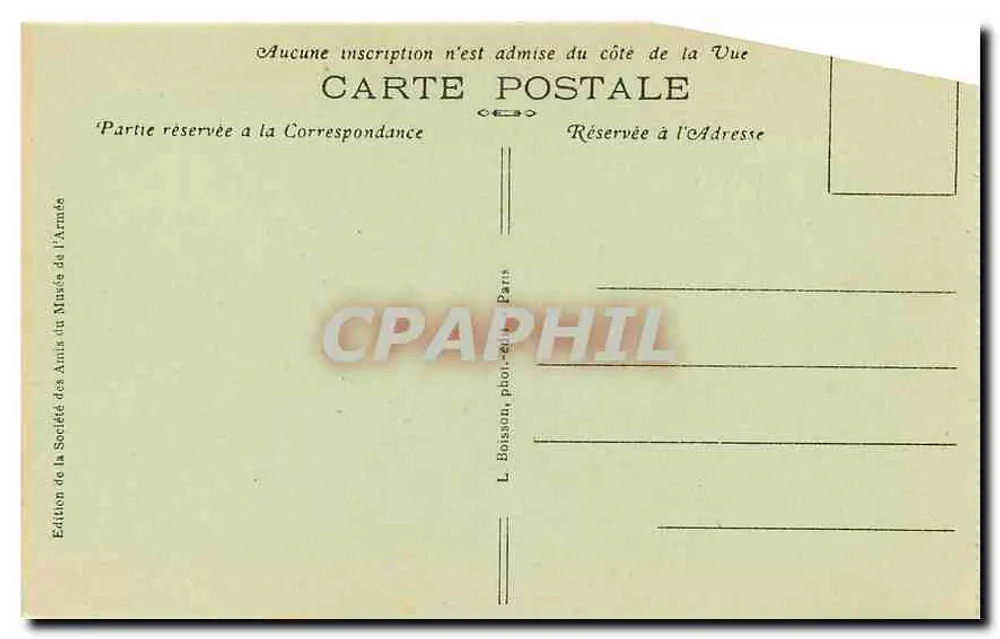 Paris - Hôtel des Invalides - La Batterie triomphale - J. H. - n°246 - Verso