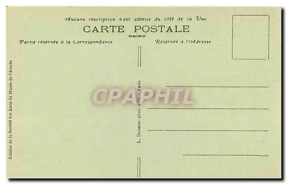Mouillage de la tête de l'Empereur Napoléon — Cénotaphe — Hôtel des Invalides, Paris — J. II. - Verso