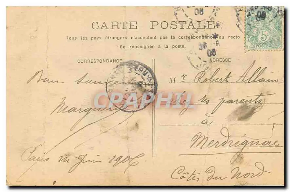 Notre-Dame de Paris — vista da fachada — editor desconhecido, número de série não visível - Verso