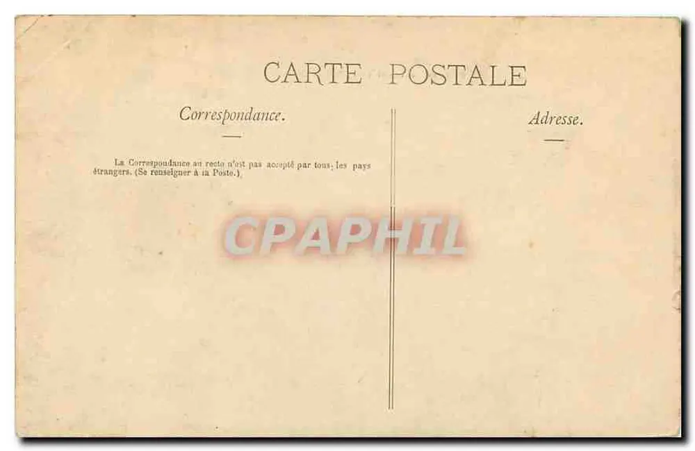 Hotel das Postas e Telégrafos — Paris — n°259 - Verso