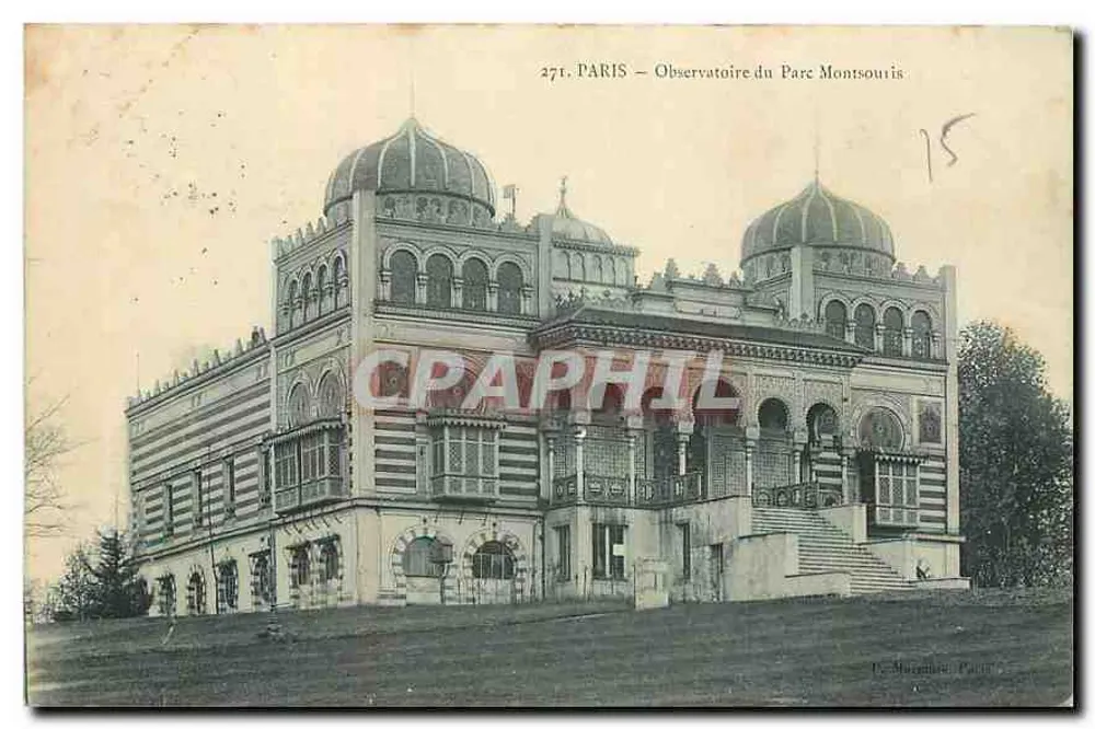 Observatório do Parc Montsouris — Paris — editor D. Margaine, Paris, n° 271 - Frente