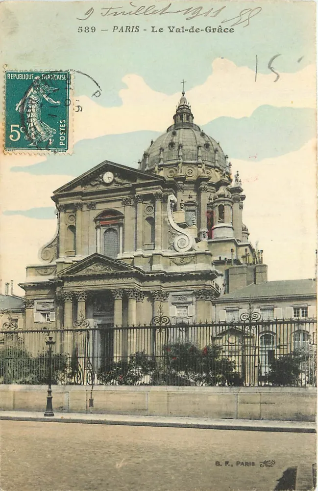 Paris - O Val-de-Grâce — editor B. F. Paris, n° 589 - Frente