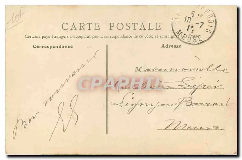 Paris - O Val-de-Grâce — editor B. F. Paris, n° 589 - Verso