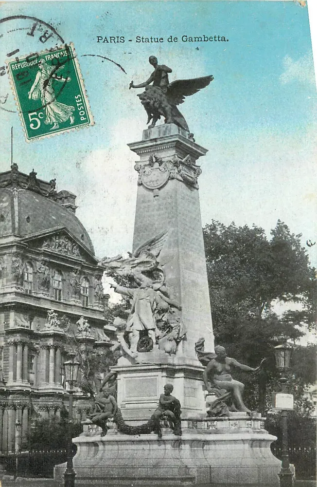 Paris - Estátua de Gambetta — editor desconhecido, número de série não visível - Frente