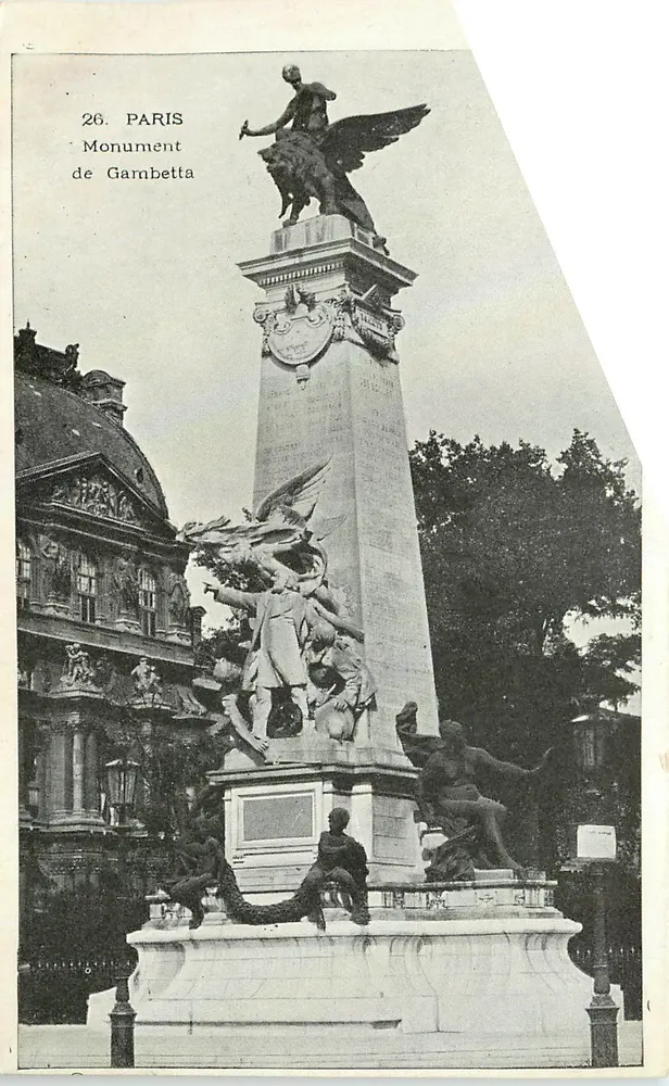 Paris — Monument de Garnbetta — editor desconhecido, n° 26 - Frente