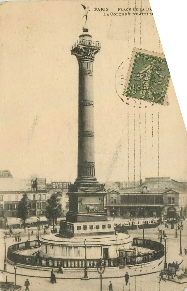 Paris - Place de la Bastille - La Colonne de Juilliard - Vorderseite