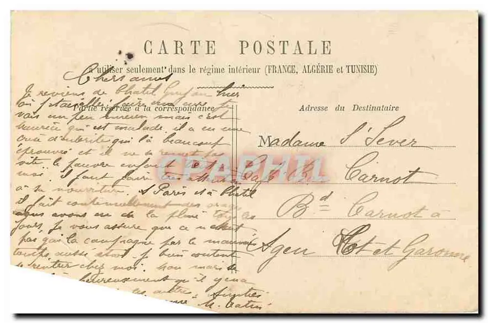 Estatua de Henri IV — Paris 10 — editor desconhecido - Verso