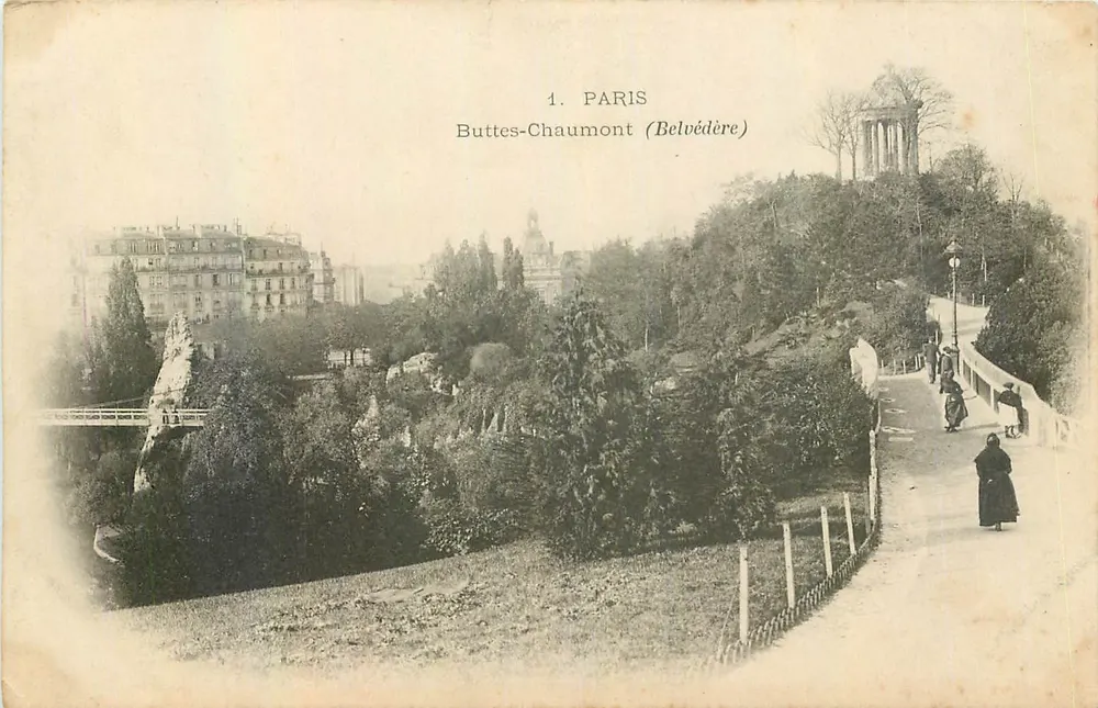 Buttes-Chaumont (Belvédère) — Paris — editor não identificado, número de série 1 - Frente