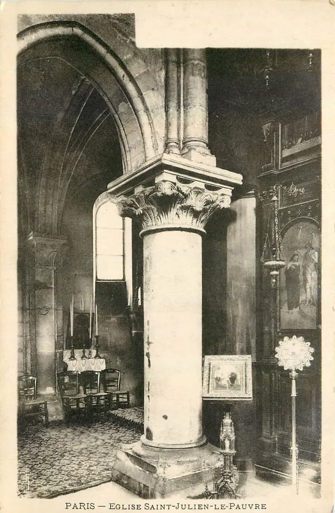 Paris — Église Saint-Julien-le-Pauvre — colonne septentrionale - Recto