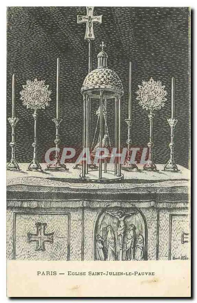 Paris — Église Saint-Julien-le-Pauvre — Émile Alder - Recto