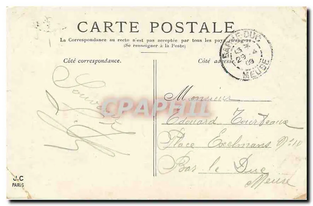Paris — A Basílica de Montmartre — editor J.C. Paris - Verso