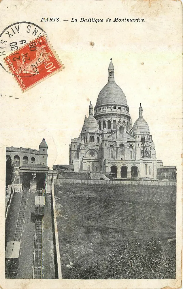 Paris — A Basílica de Montmartre — Editor desconhecido, número de série não visível - Frente