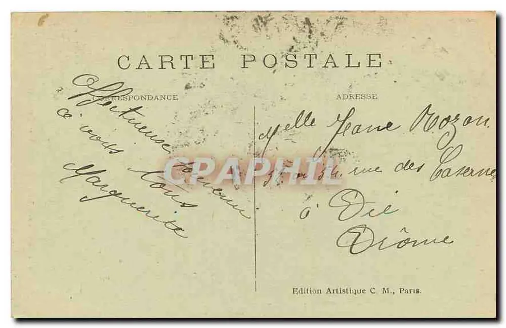 Bois de Vincennes — Cascades — Edição Artística C. M. - Verso