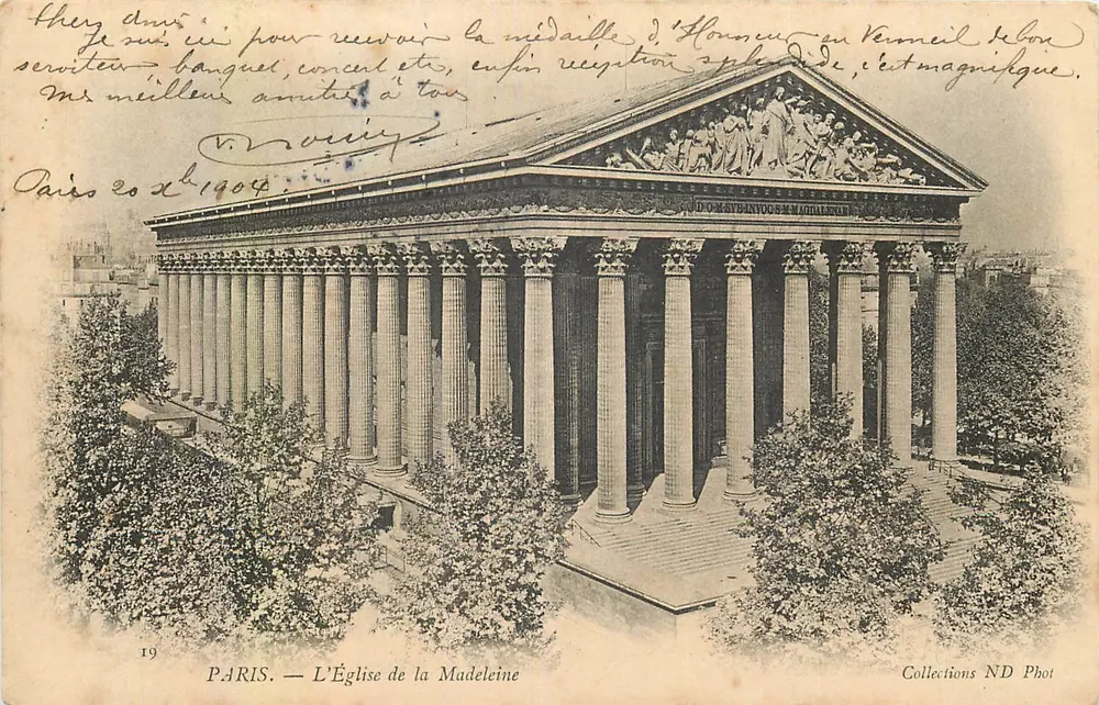 PARIS — A Igreja da Madeleine — Collections ND Phot - Frente