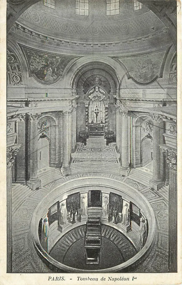 Paris. - Túmulo de Napoleão I — vista interior da capela imperial - Frente